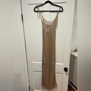 RoseGold Sheath Dress Maxi Resort Wear